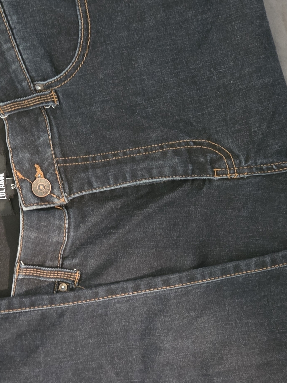 LuLaRoe Women's Skinny Jeans - Dark Blue with Contrast Stitching - Picture 4 of 5